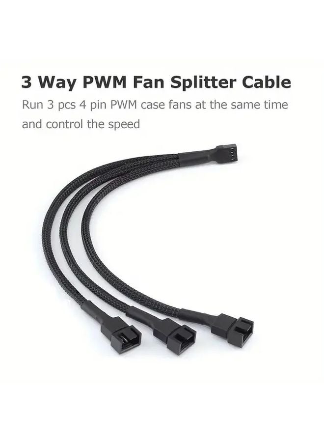 Motherboard 4 Pin PWM Fan Hub 1 to 5 Temperature Control Extension Cable - Image 5
